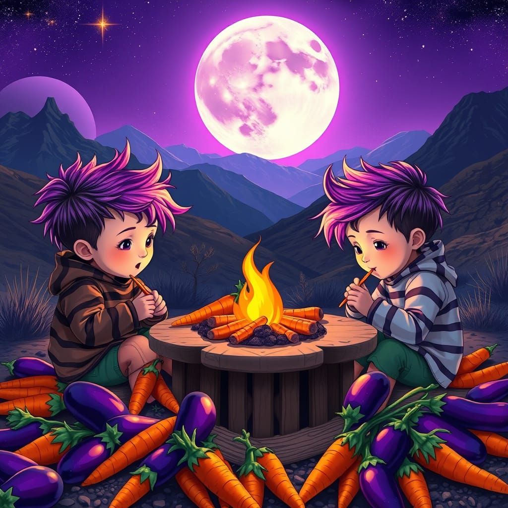 Orange purple time...