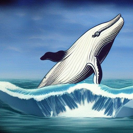 Whale in Picasso Style: Detailed Matte Painting