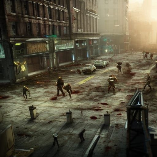 Zombie City: 3D Cinematic Game Environment