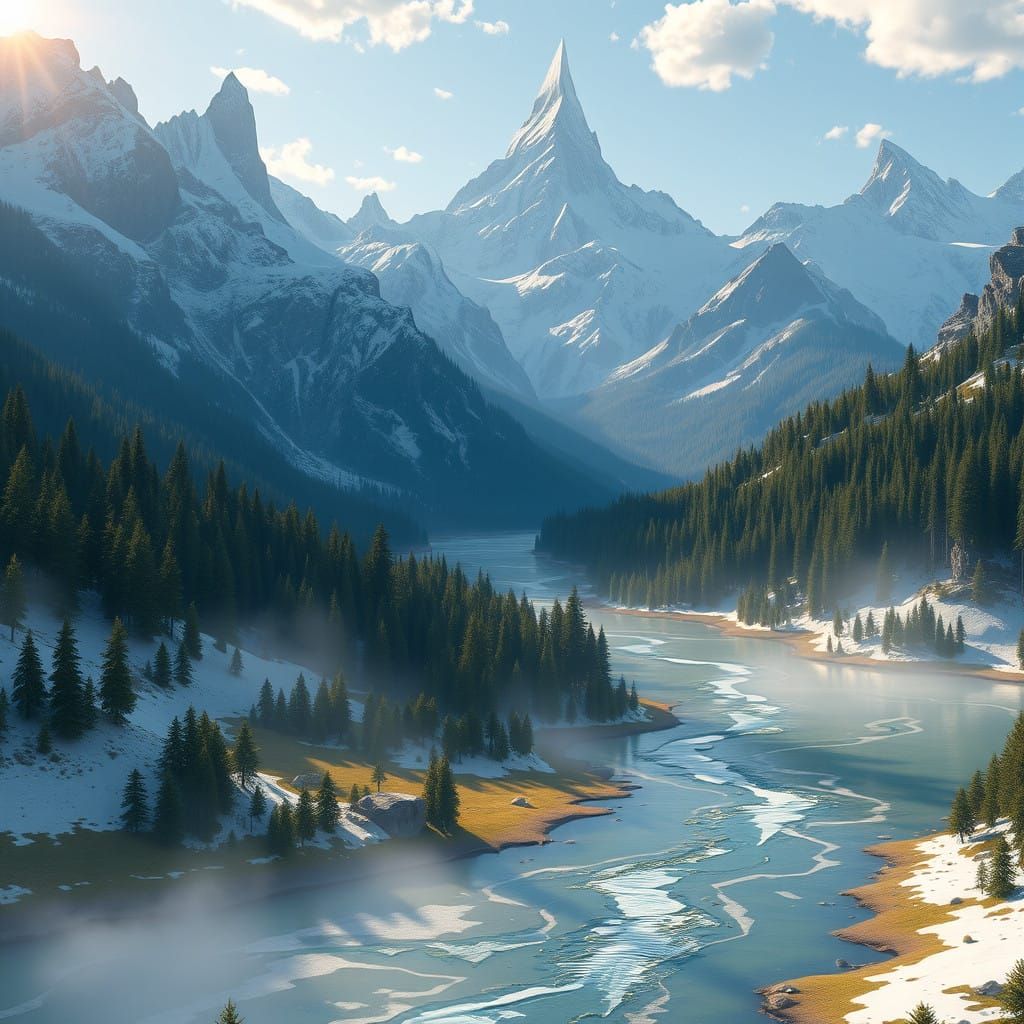 Serenic Solanith Vale Landscape in Fantasy Concept Art