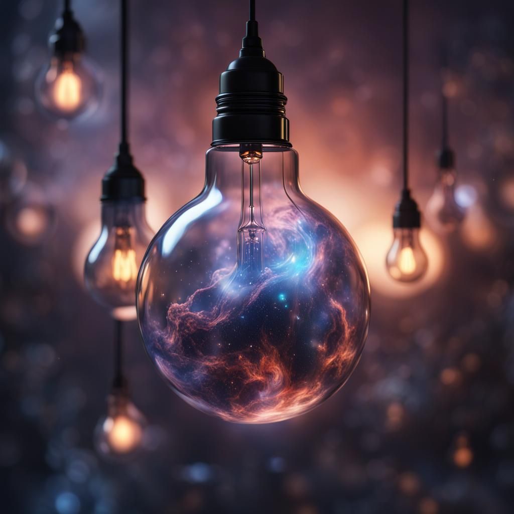 Galaxy in a Bulb: Detailed Matte Painting