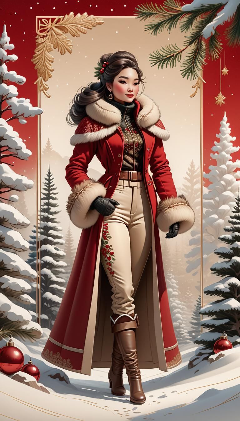 Surreal Winter Wonderland in Elegant Cursive