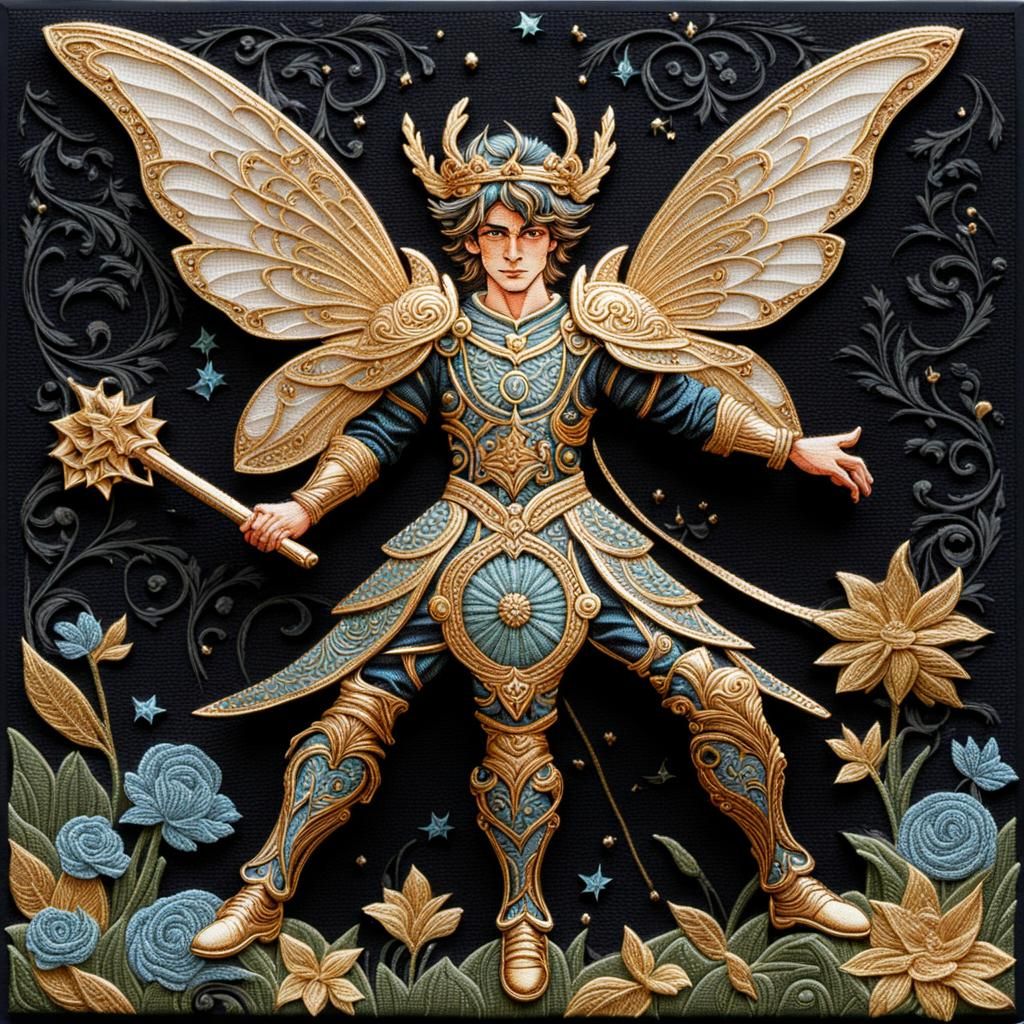 Fairy Warrior Prince with Metallic Accents