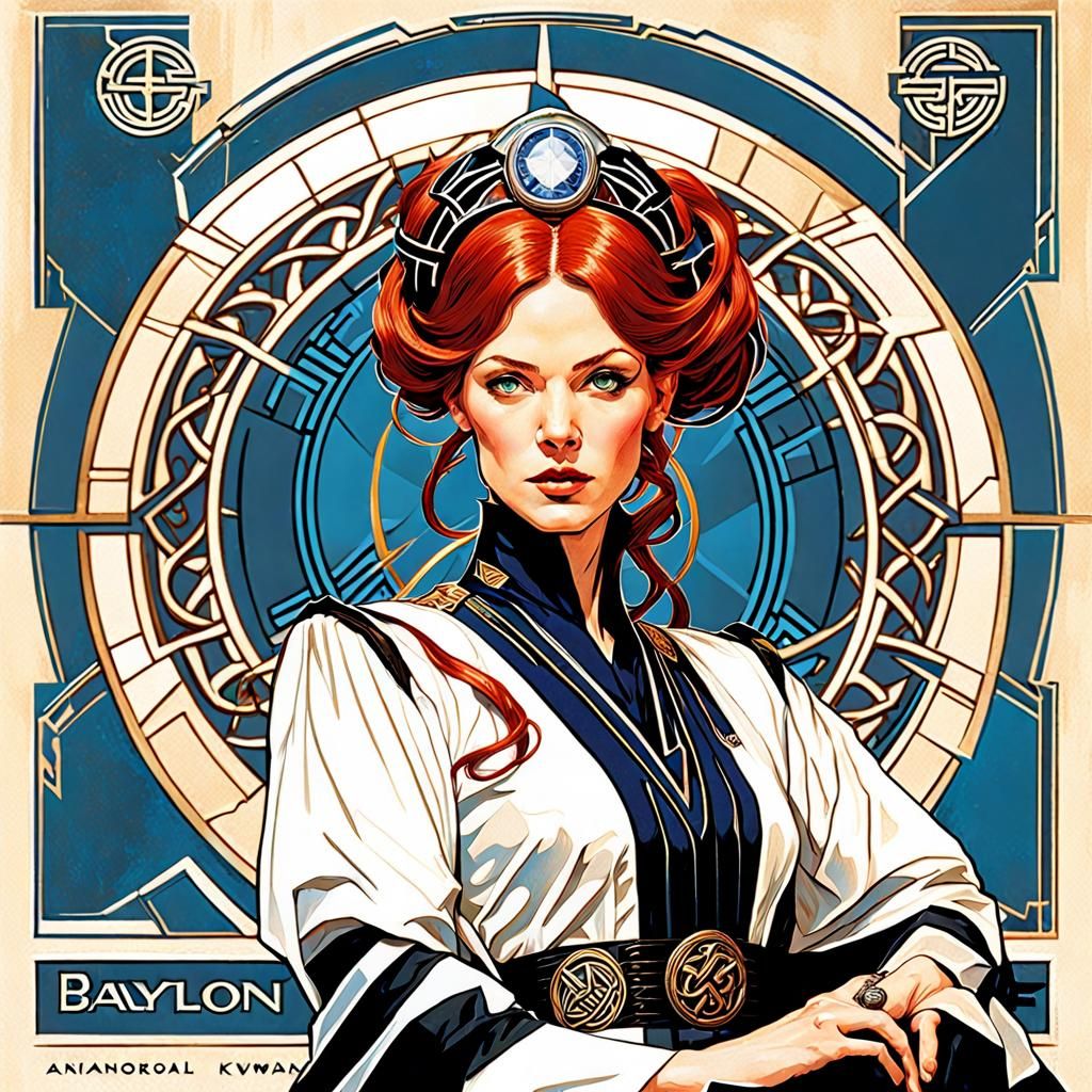 Babylon 5 Uniform Portrait in Art Nouveau Style