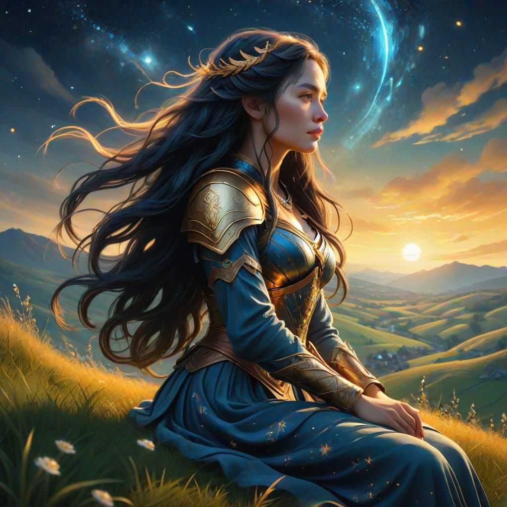 Norse Goddess in Ethereal Hyperrealistic Scene