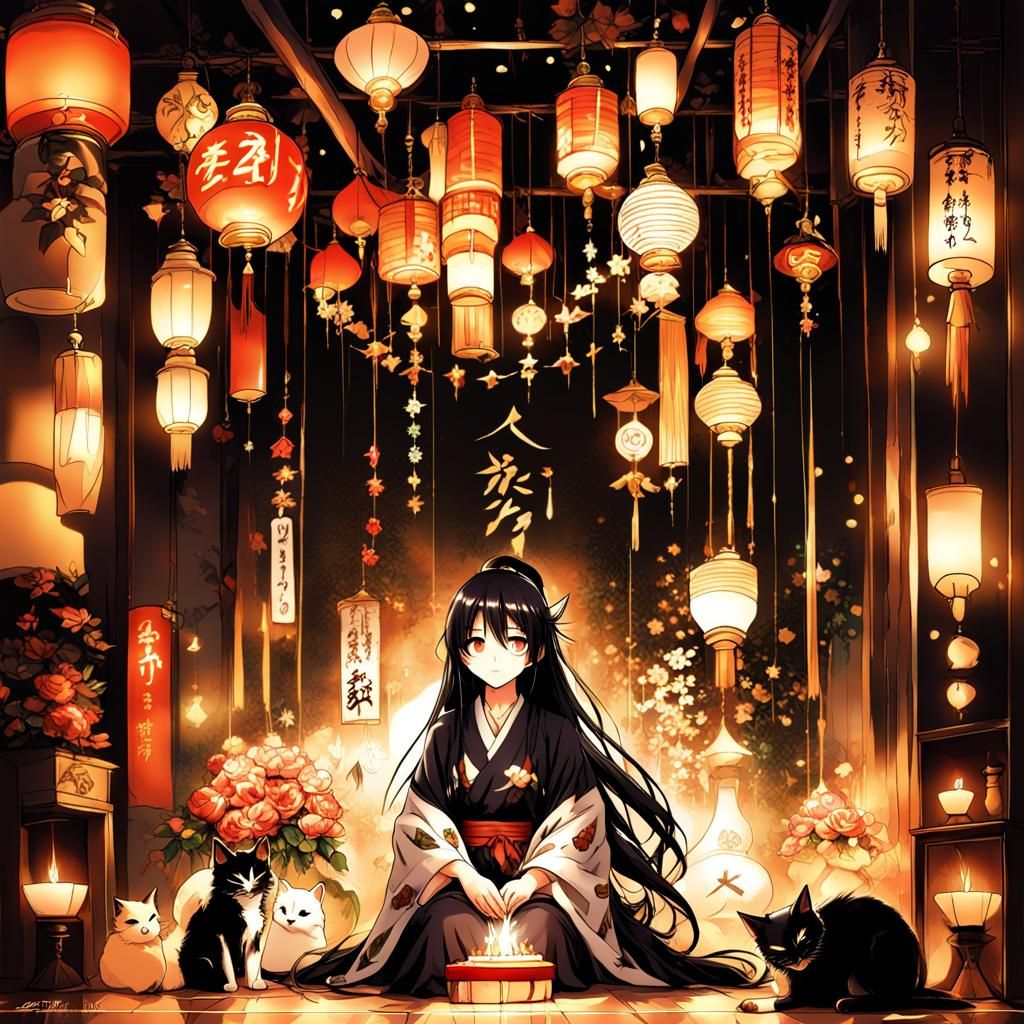 Anime Birthday: Cosplay Party with Japanese Lamps