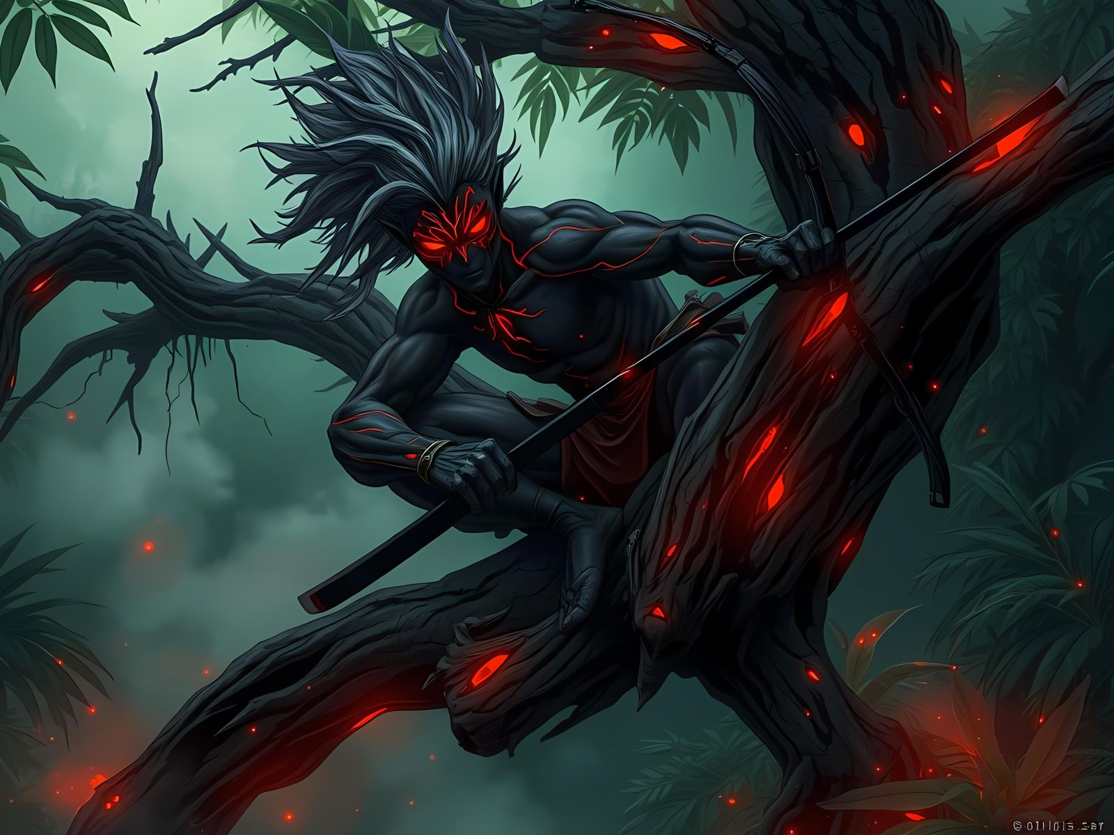 Lava Samurai Archer in Jungle, Hellsing Ultimate Style