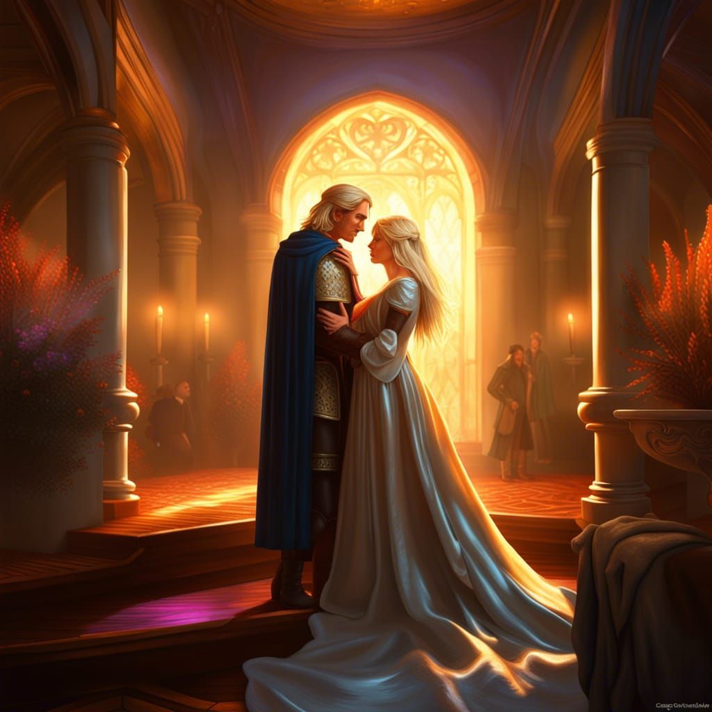 Finn, king of the Frisians & His beautiful Danish wife Hildeburh