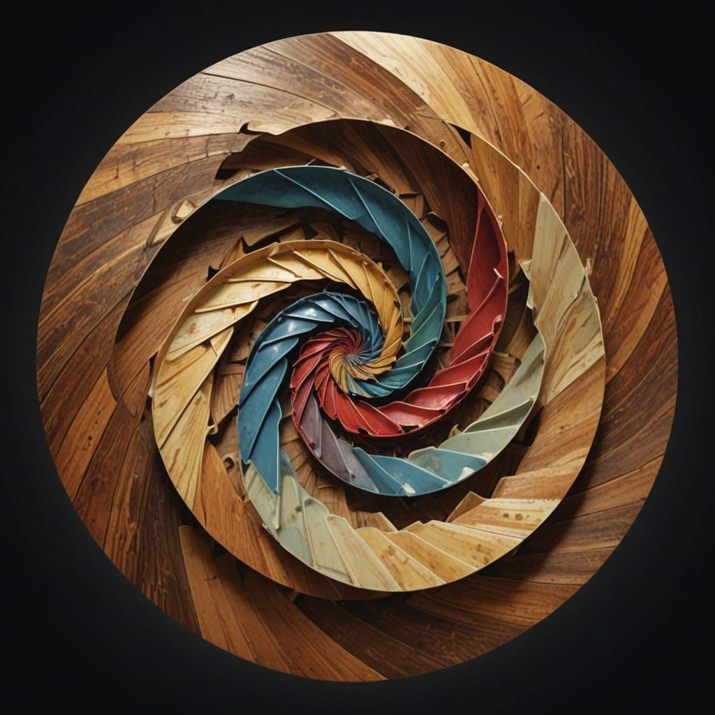 Abstract Spiral Motion Art