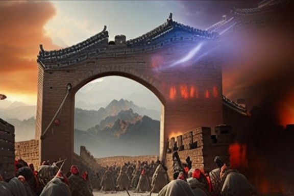 Epic Siege of the Great Wall: Digital Matte Painting