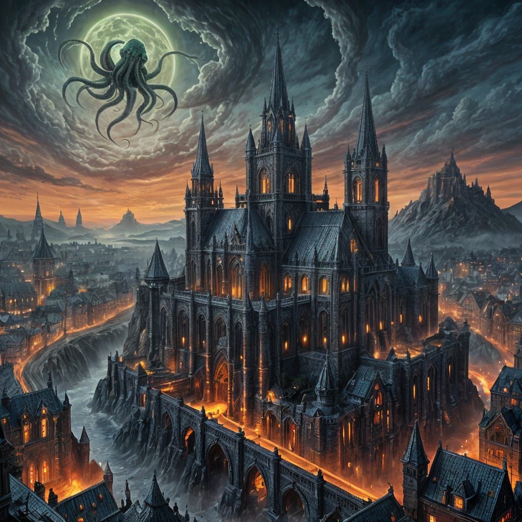 Cthulhu in Corrèze: Detailed Matte Painting