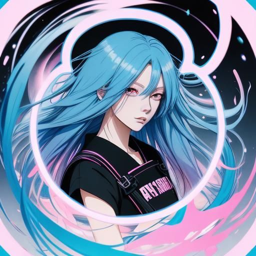 Vibrant Anime Girl Key Visual Portrait