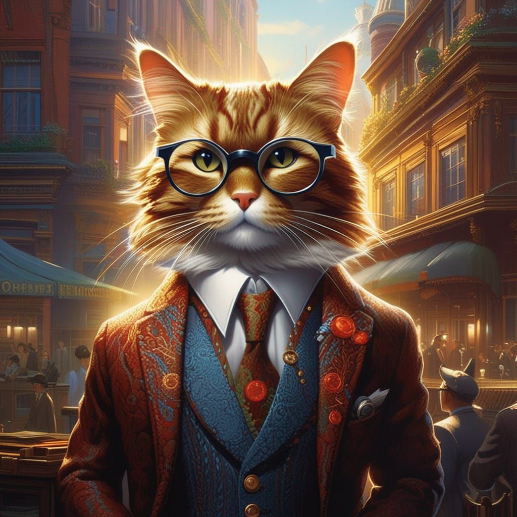 Such a fancy gentleman... Cat... Gentlecat?