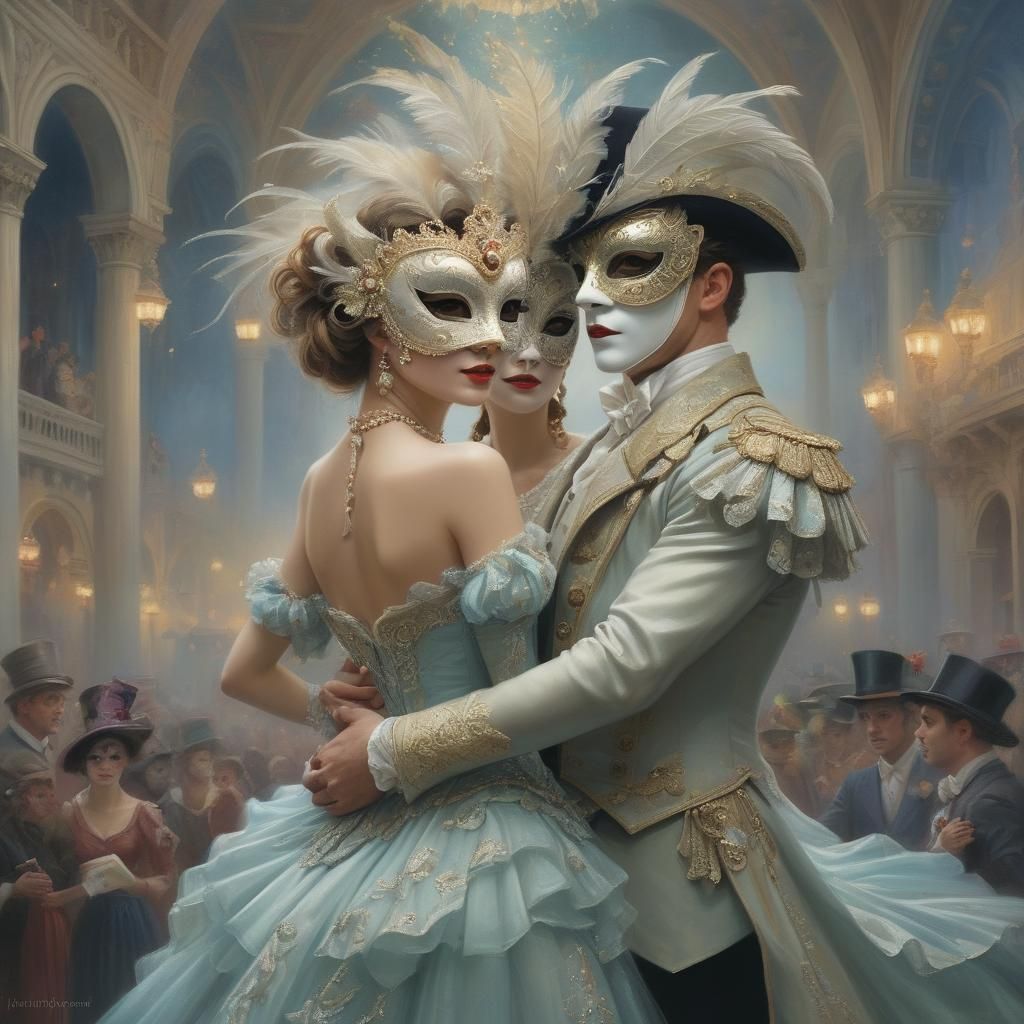 Venetian Masquerade Ball with Avant-Garde Masks
