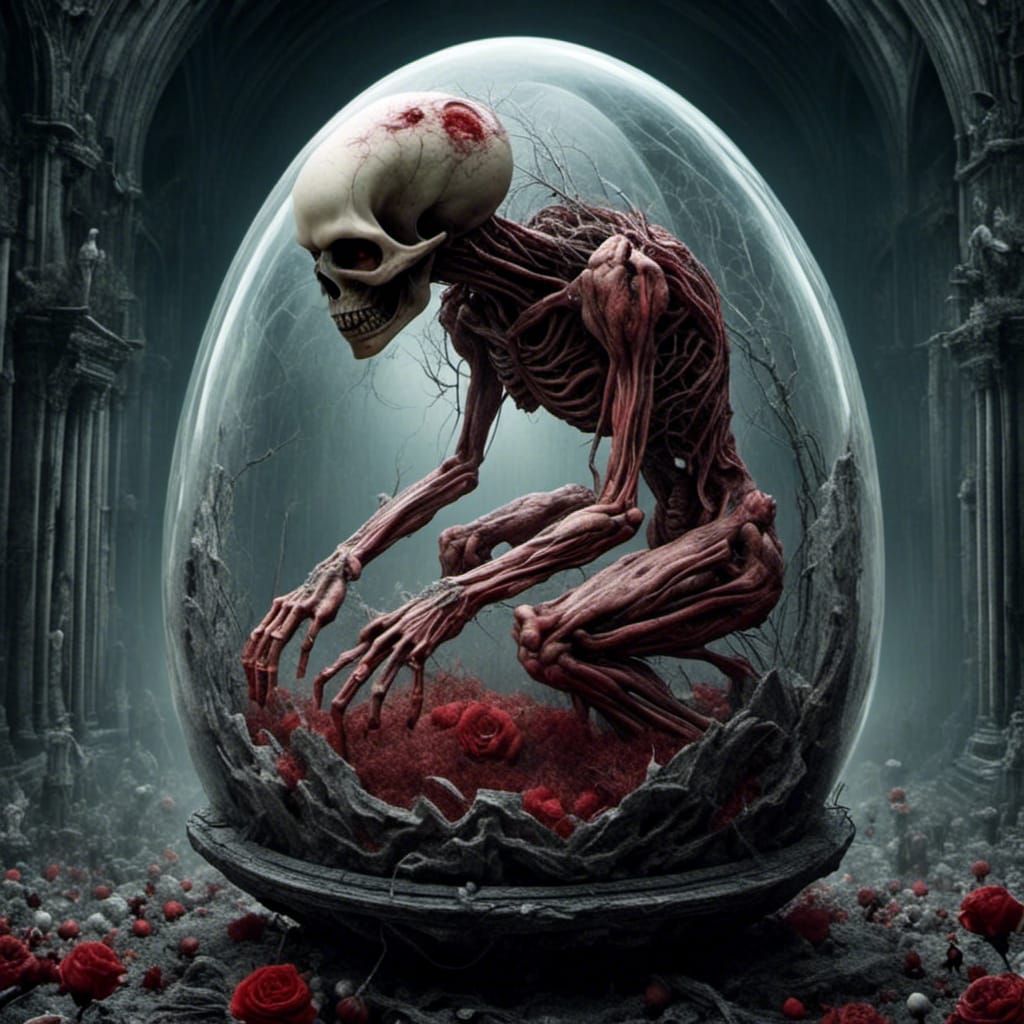 Alien waiting for emergence - too late!