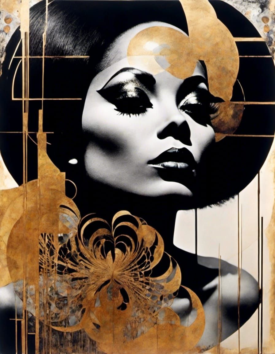 Psychedelic Pop Art Portrait in Dadaist Style