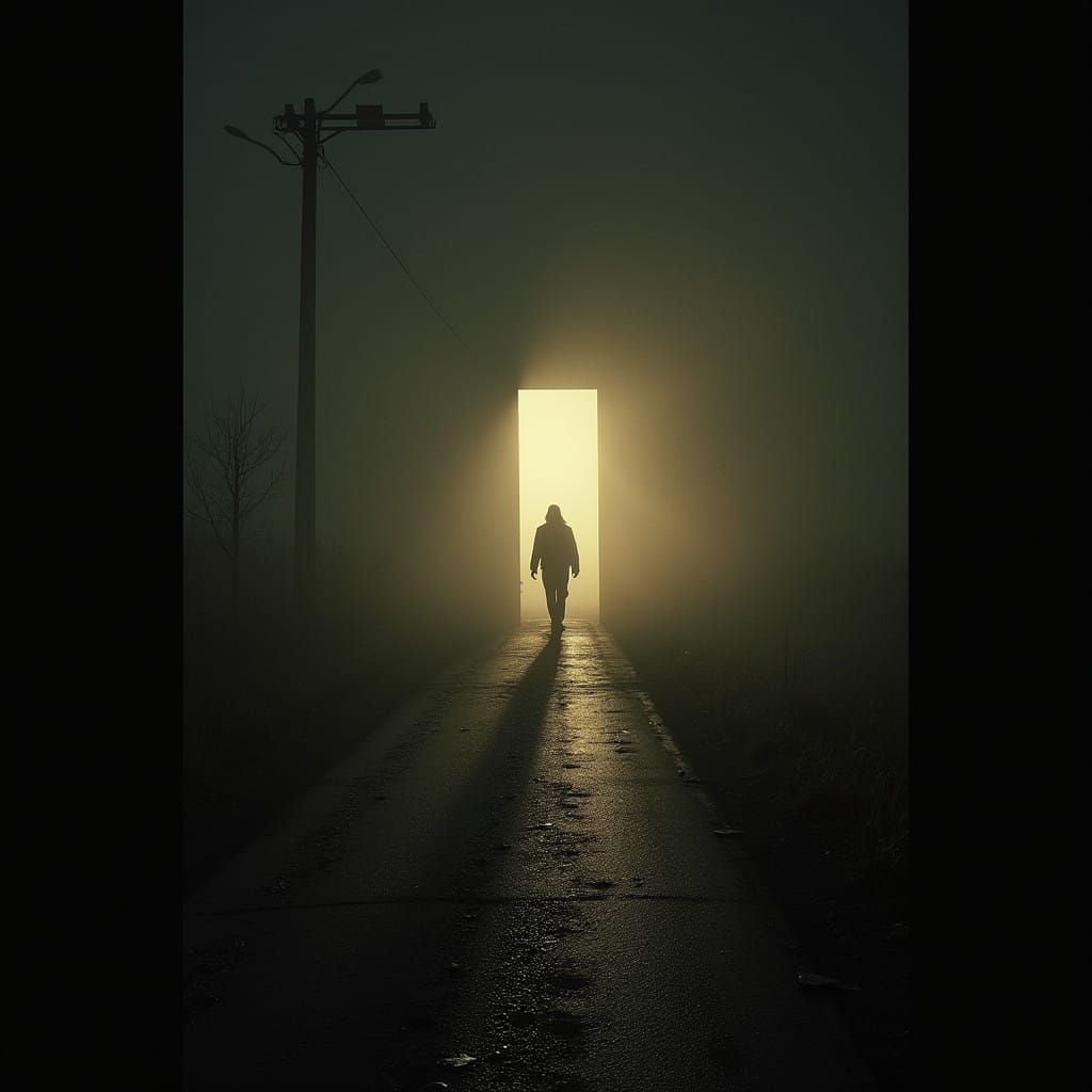 Epic Cinematic Road Film Still in Vignette