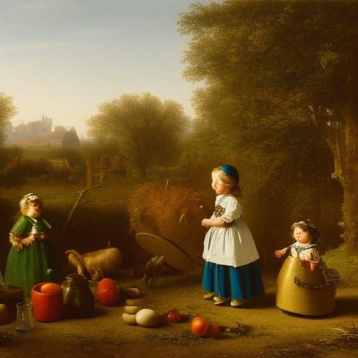 Dollhouse Intrusion: A Whimsical 3D Render