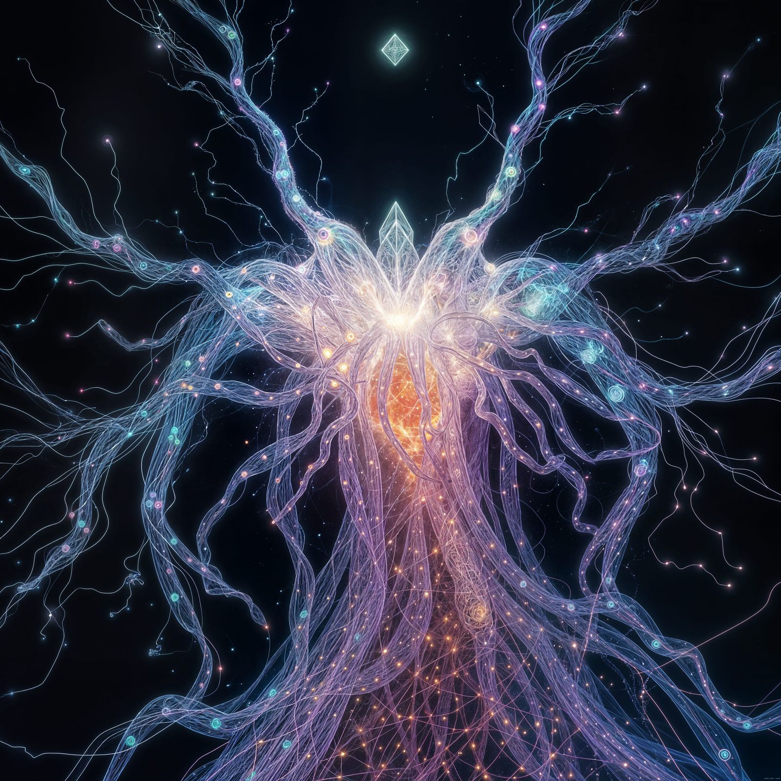 Mystical Lovecraftian Monster Radiating Enlightenment