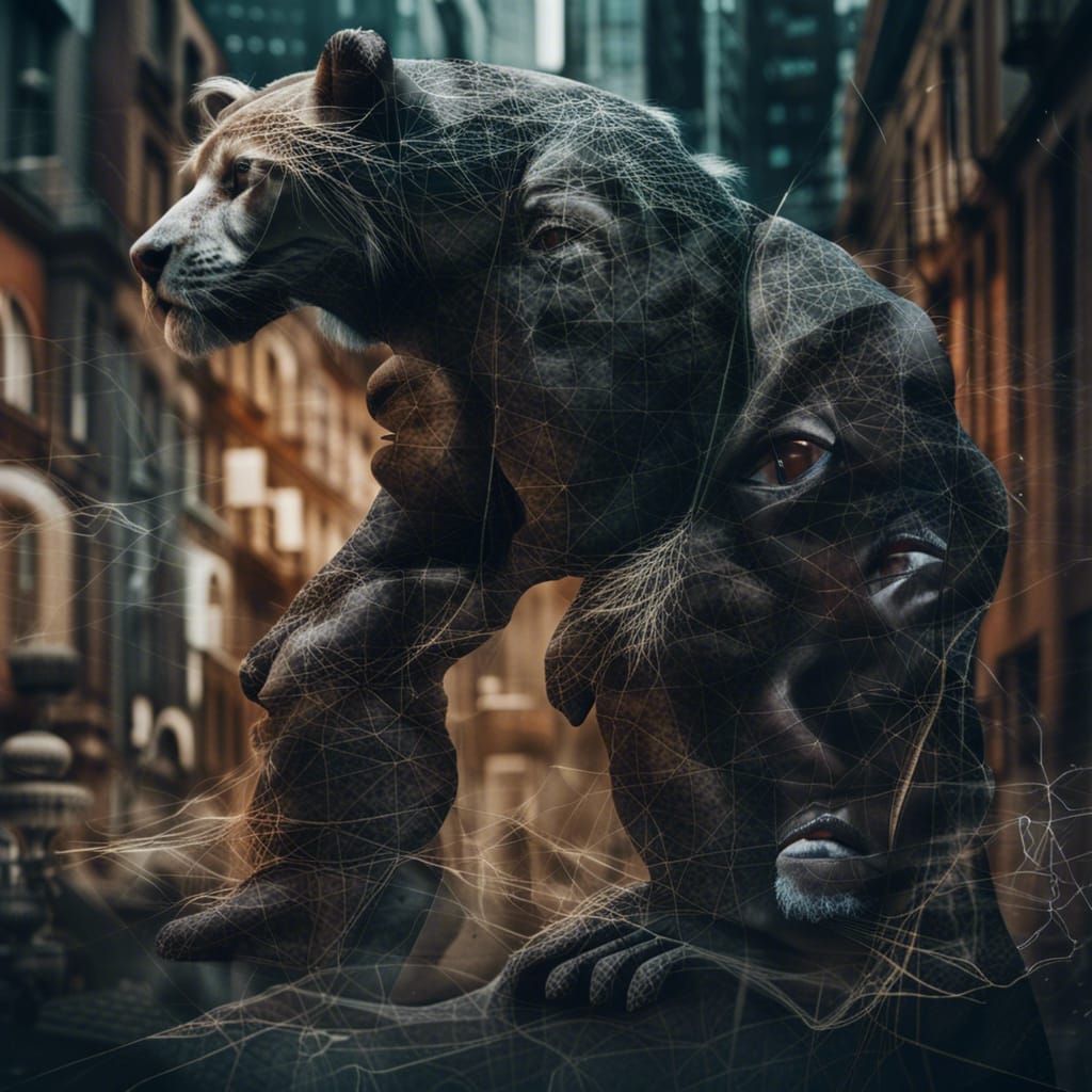 Fragmented Identity: Double Exposure Portrait