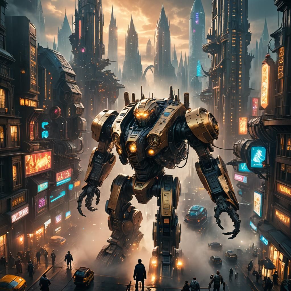 Harry Potter in a Sci-Fi Metropolis