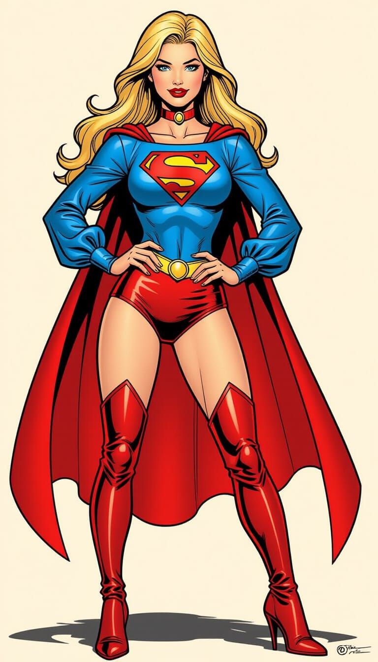 Supergirl in Bronze Age Comic Style
