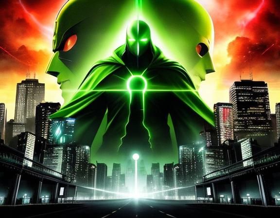 Ectoplasmic Superhero Boss Battle in Dystopian Setting