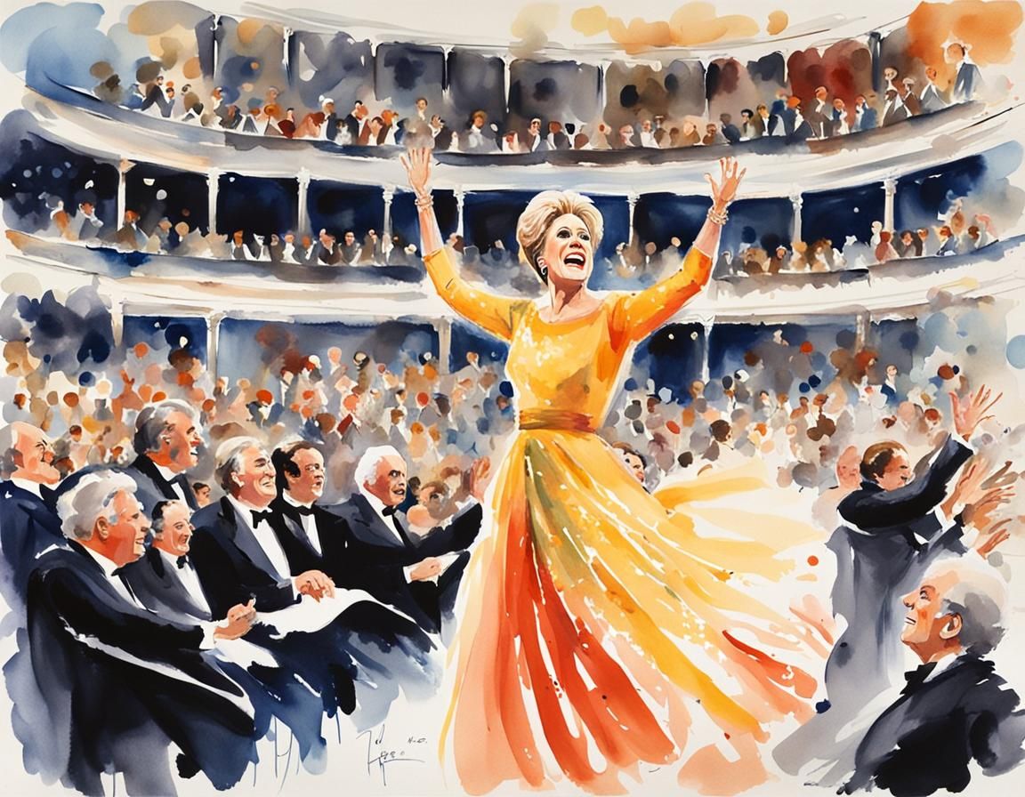 Dame Kiri Te Kanawa in John Piper Style