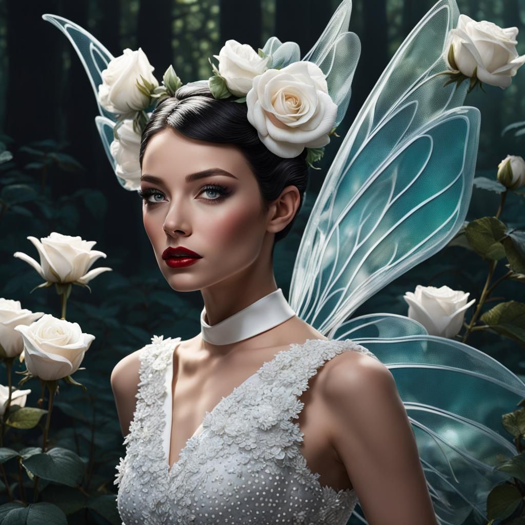 Fairies of Summer-White Roses