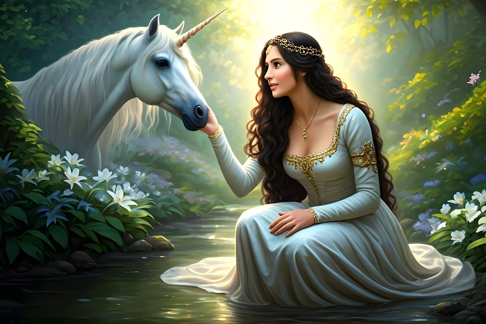 Ethereal Princess Lili in Enchanted Forest