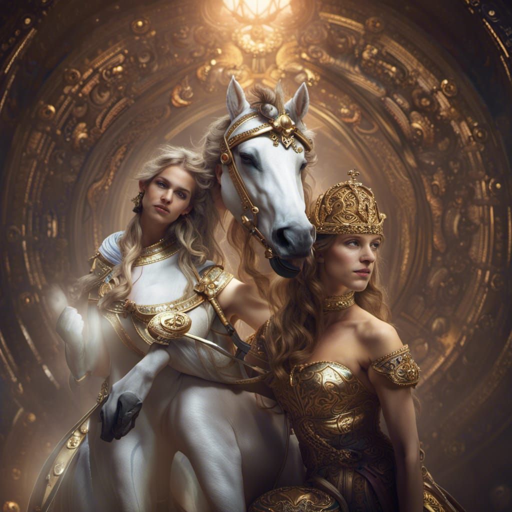 Queen with Centaur Head, Studio Photography