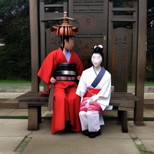 Samurai and Geisha Watch Heaven's War