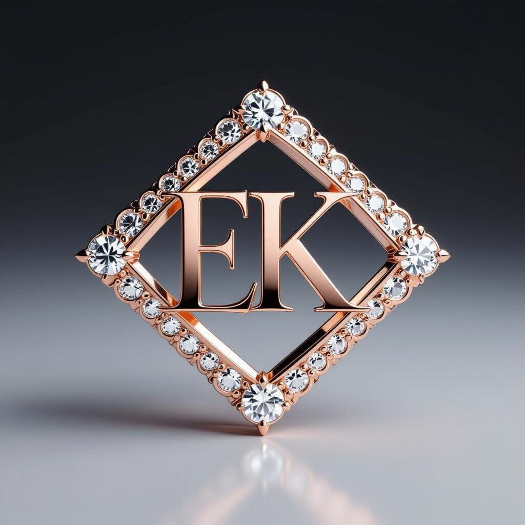 Elegant EK Diamond Logo for Luxury Jewelry Brand