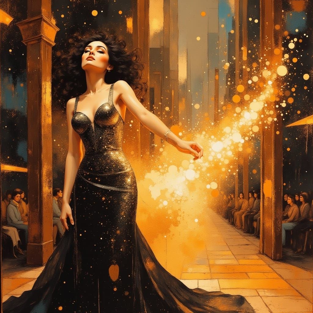 Glamorous Stage Magician in Perilous Pulp Art