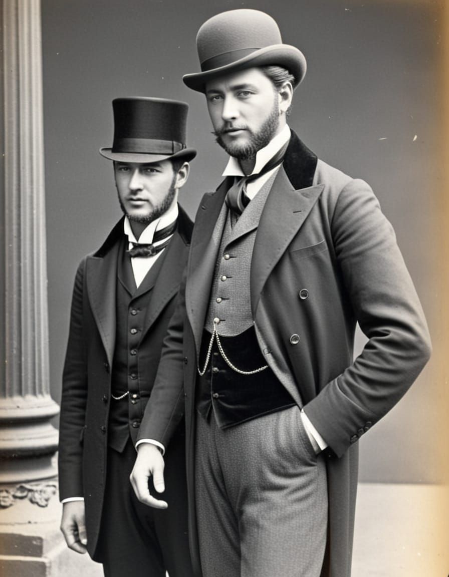 1910s Fashion: Three-Piece Suit with Bowler Hat