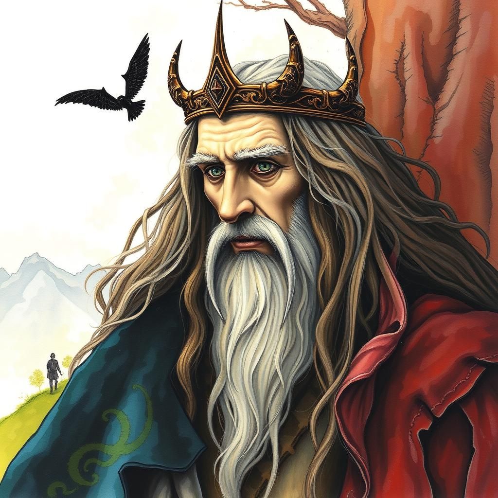 Sauron Portrait in The Shire: Alcohol Ink Fantasy