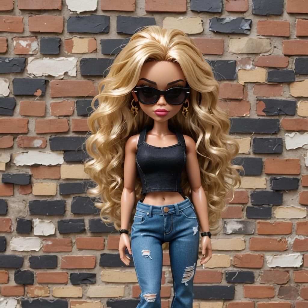 Bratz Doll Baddie in Graffiti Art Style