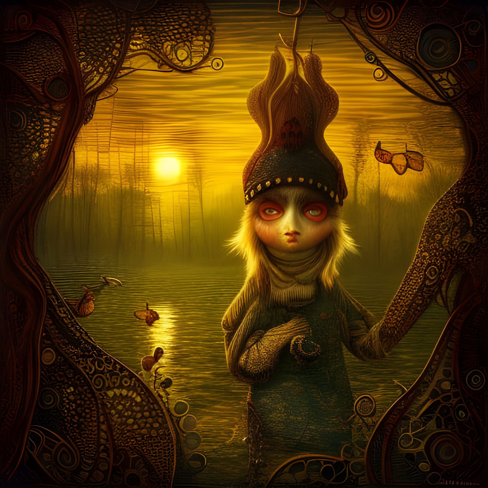 Hyperdetailed Embrace in Golden Hour