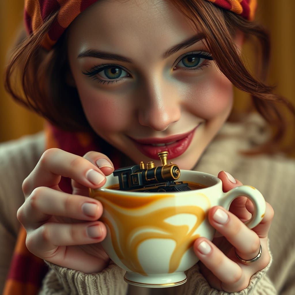 Enchanting Coffee Moment Transports to Fantastical Realm