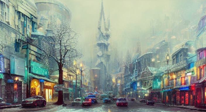 Vibrant Street Scene in Ultra-High Definition