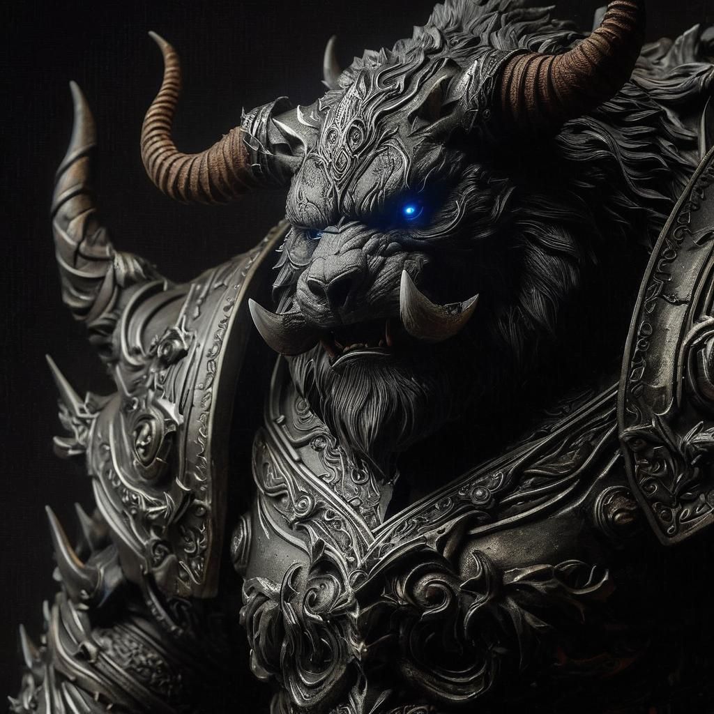 Ominous Kodiak Bear in Elemental Darkness