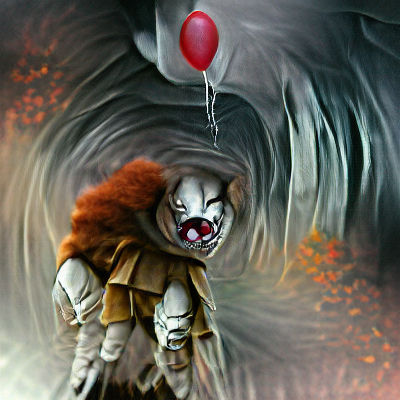 Pennywise the Clown Smiling Sinisterly