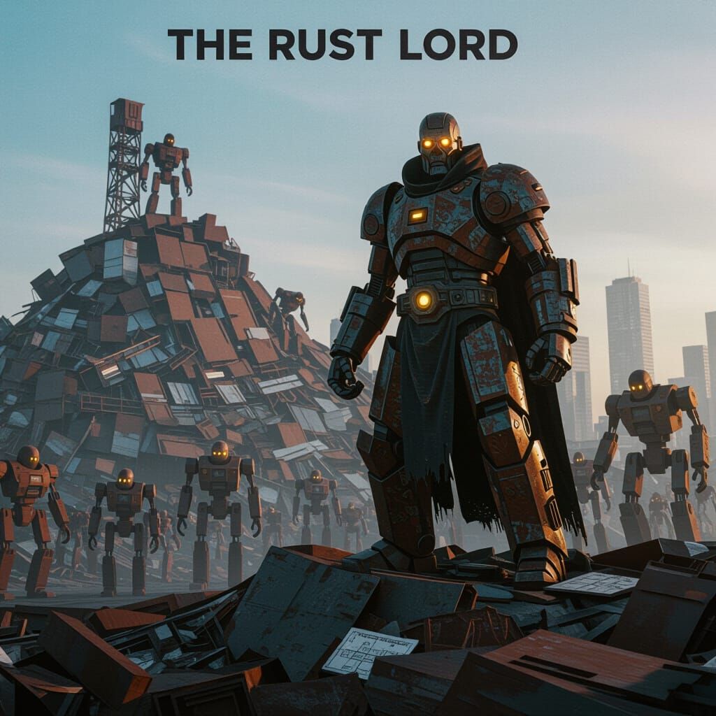 The Rust Lord: Dystopian Supervillain in Industrial Wastelan...