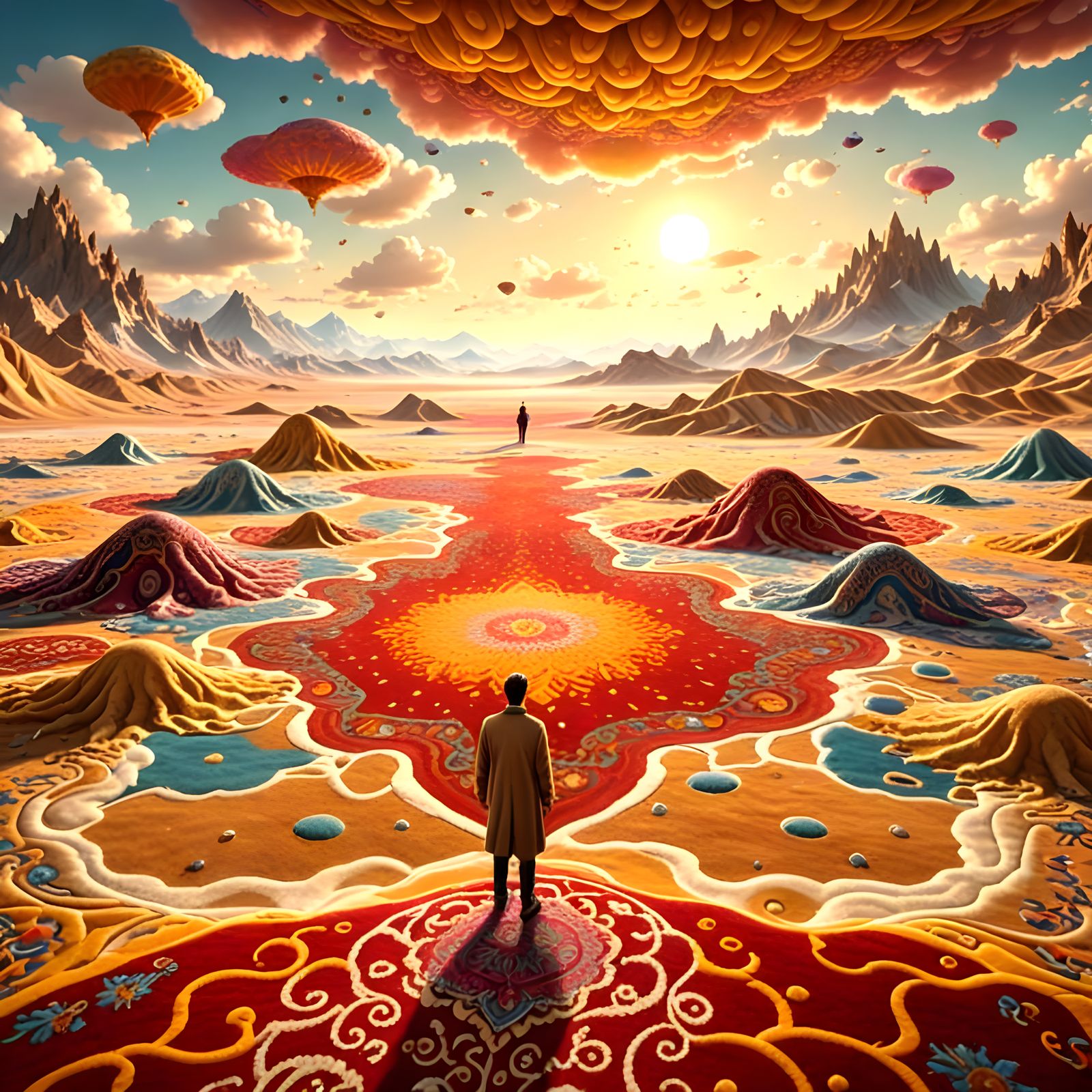 Surreal Carpet Landscape in 4K Detail