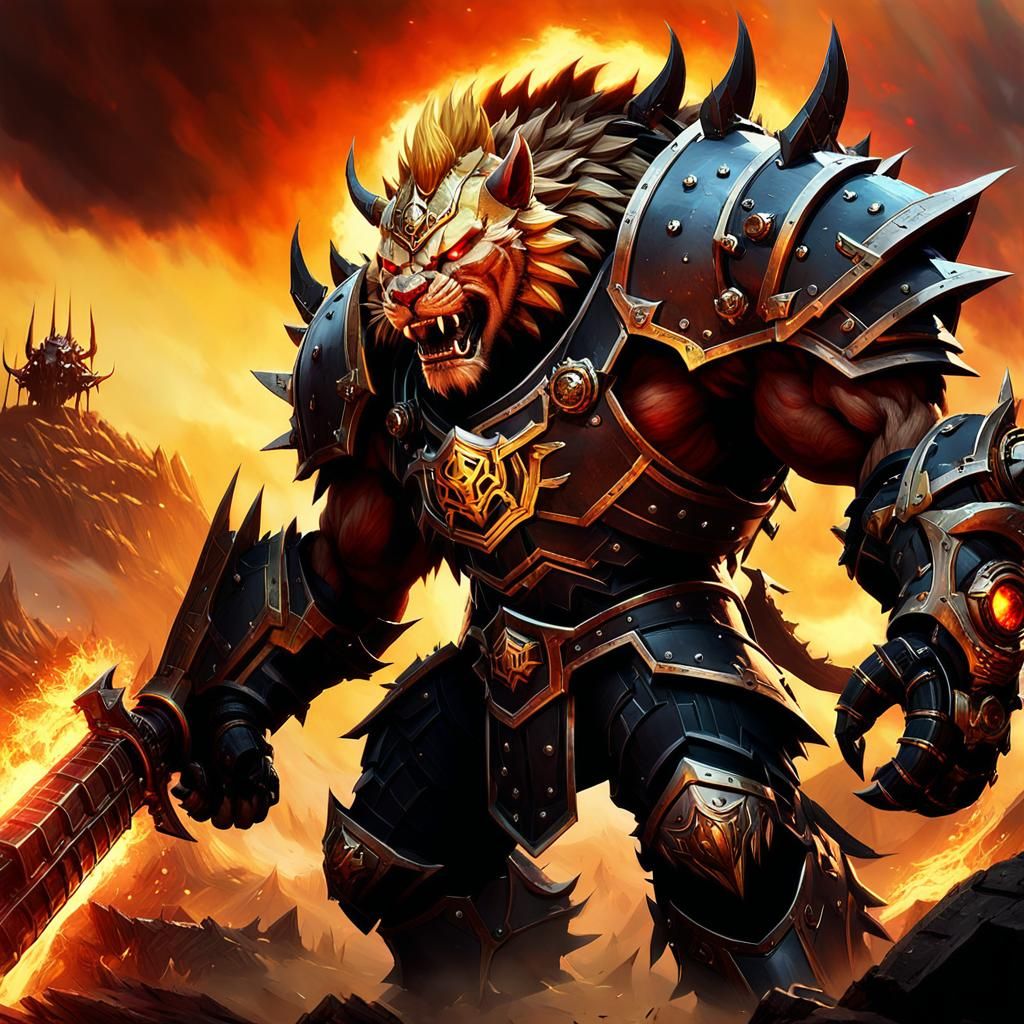 Charr Warrior Leading Ascalon Charge in Epic Style