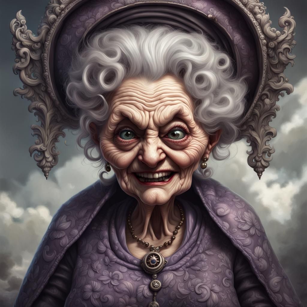 Baroque Chibi: Grandma with Evil Smile