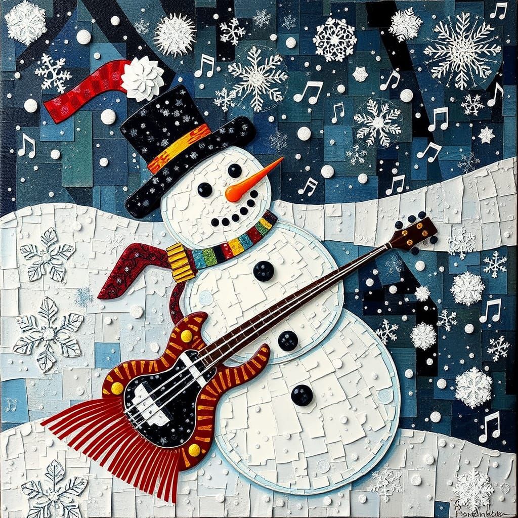 Winter is Coming (Mosaic2.9) Snowman Abstracts Jazz surreal ...