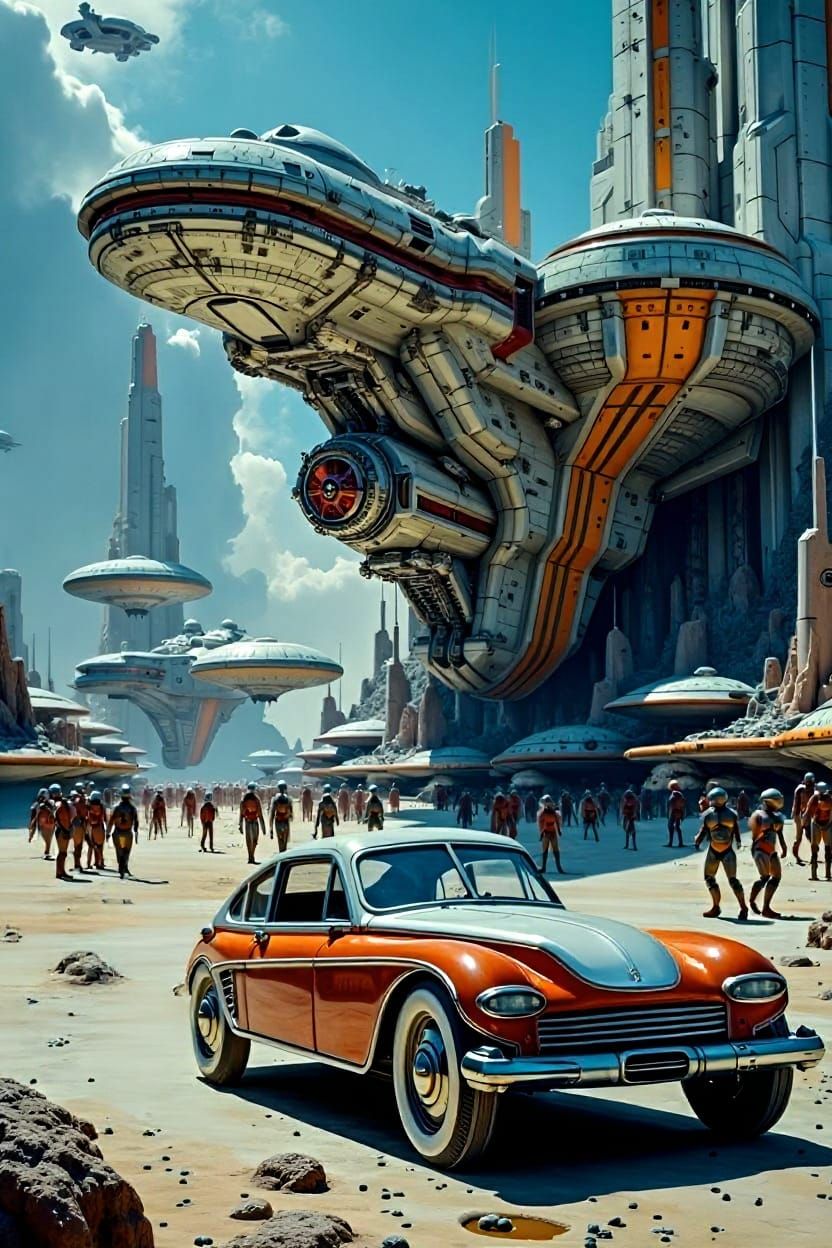 Edited Car Scene with Enhanced Contrast