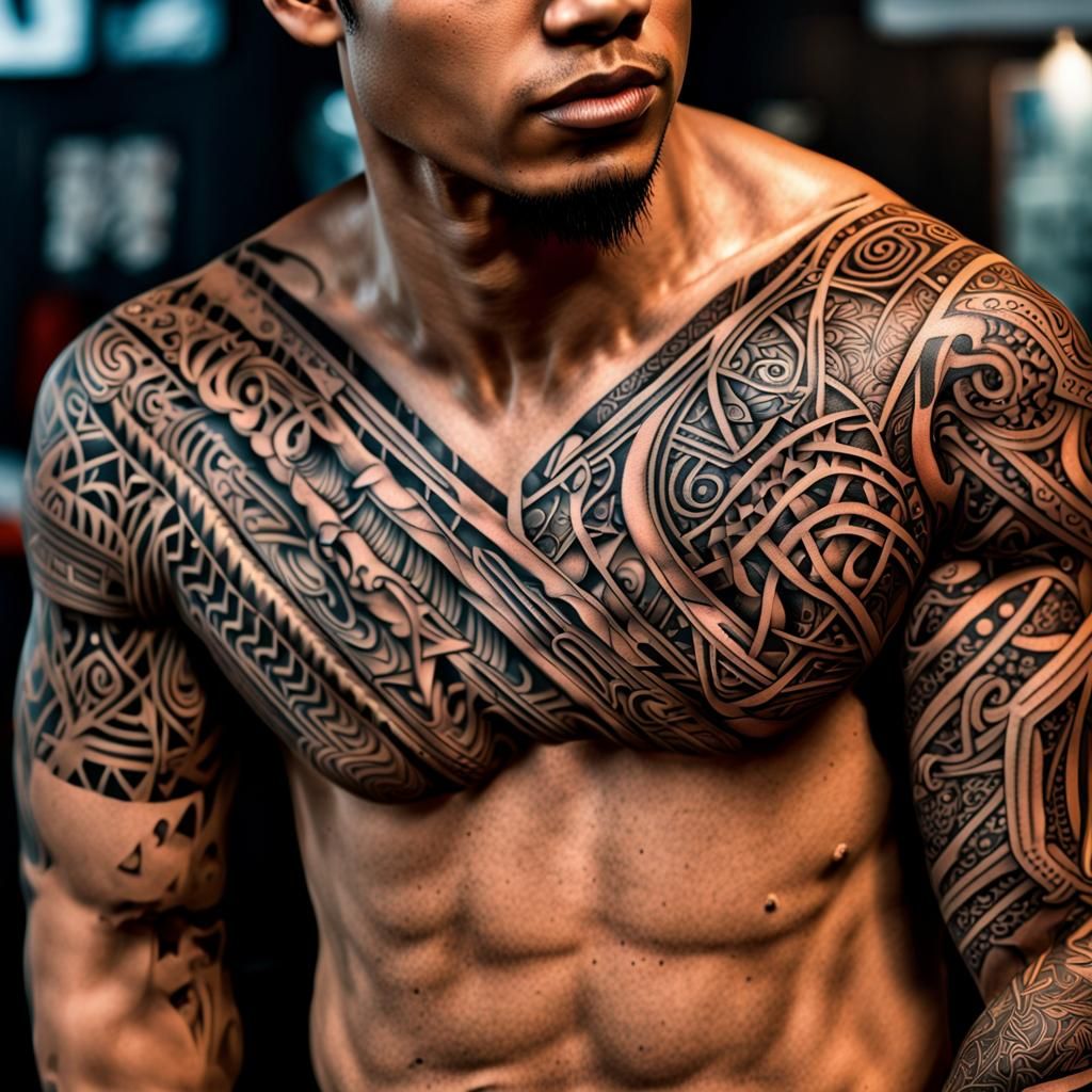 Maori Hip Hop Dancer Tattoo Design