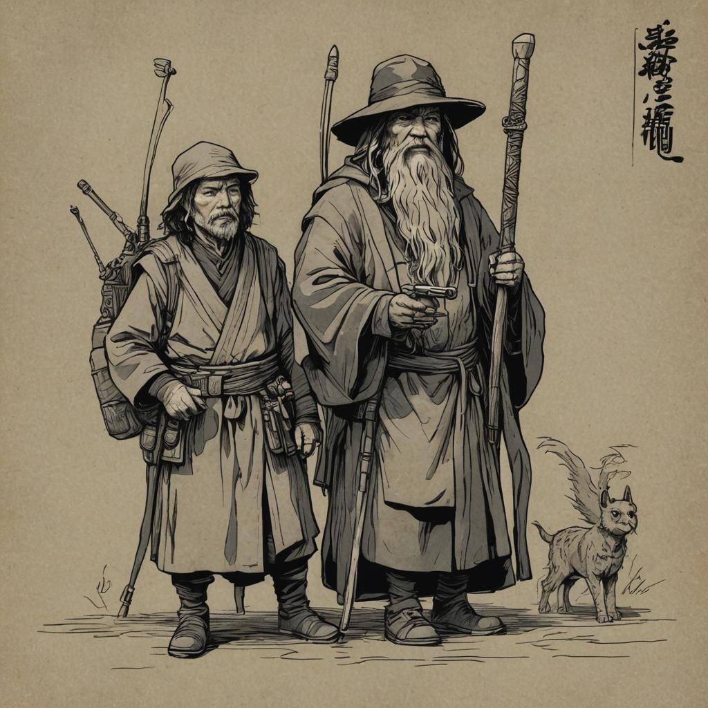 Master and Apprentice AI Art